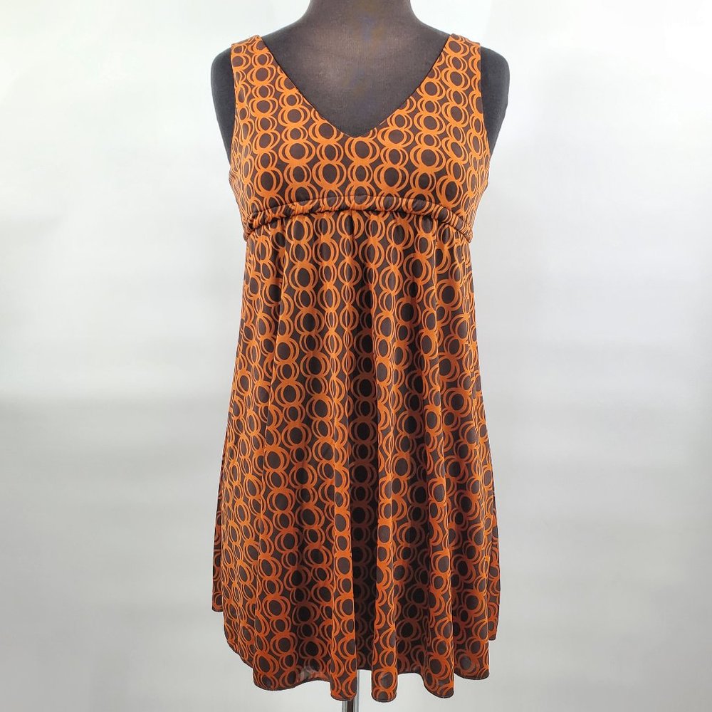 Stretch Tunic Top with V-Shaped Back Size M
